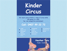 Tablet Screenshot of kindercircus.com.au